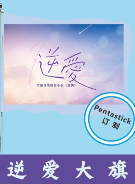 逆爱大旗逆袭网剧网红应援旗帜手摇旗定制手举户外音乐节逆爱大旗