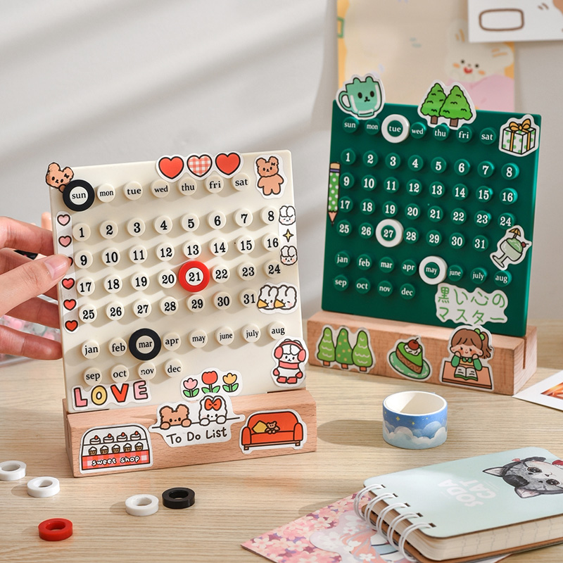 2023年网红圆环日历万年历手工diy套圈台历创意个性办公桌面摆件