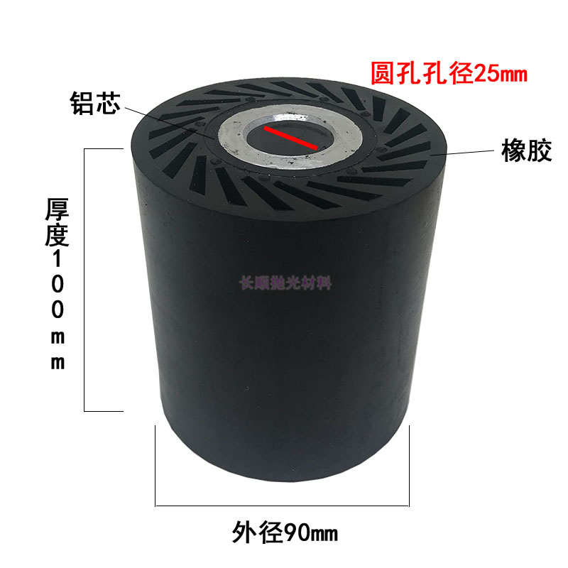 机开槽抛光轮胶轮 专用橡皮手提橡胶拉丝铝 邮T筒砂布芯拉丝橡包