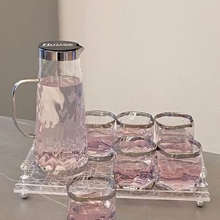 家用茶壶水壶泡茶杯子茶杯玻璃 随沐具茶具轻奢组合待客水水杯套装