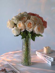 人造花玫瑰假花室内客厅装饰高端彷生花束假插花装饰品