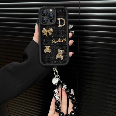 蝴蝶结小熊适用多型号手机壳