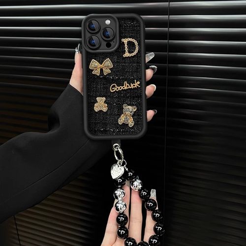 蝴蝶结小熊适用多型号手机壳