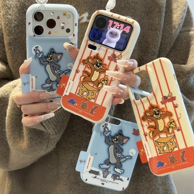 适用多型号猫和老鼠皮纹TPU壳