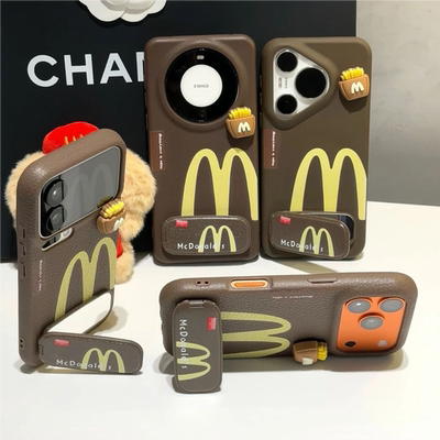 适用多型号麦门支架皮纹TPU壳