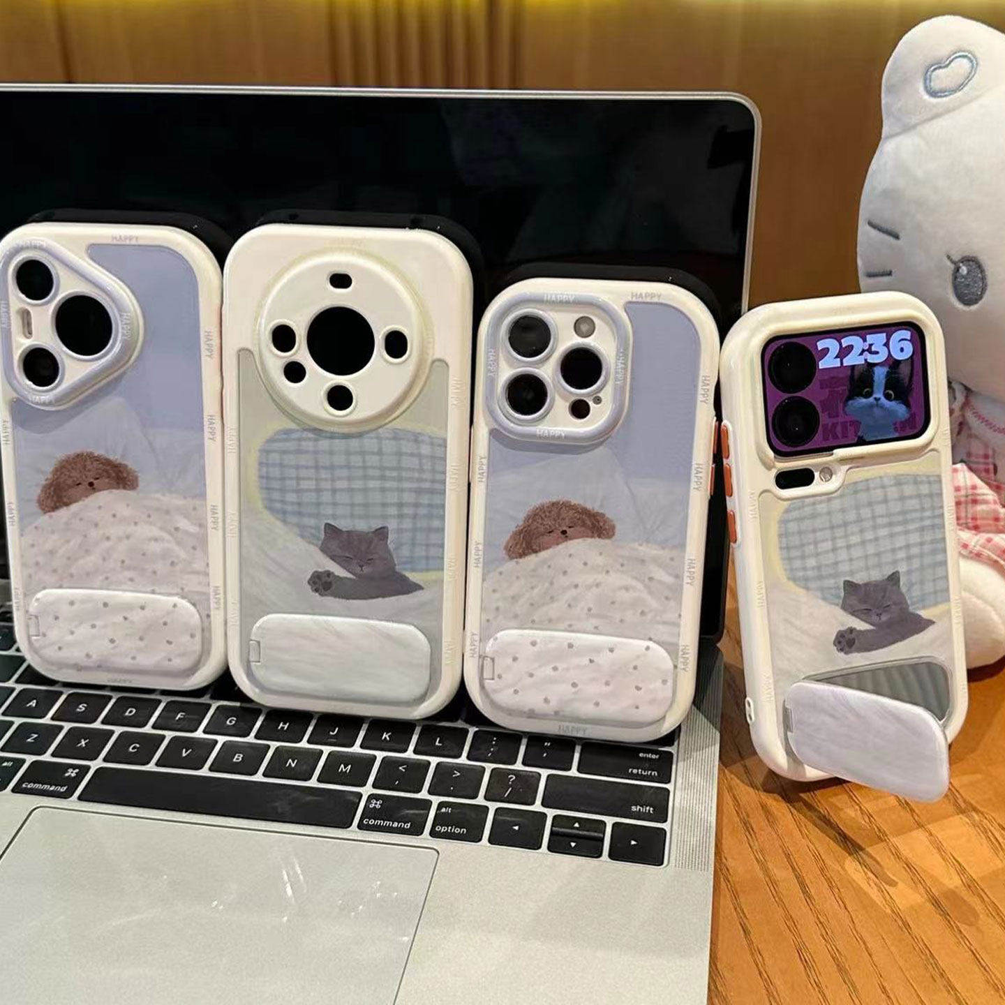 适用多型号睡觉猫狗白色奶油壳