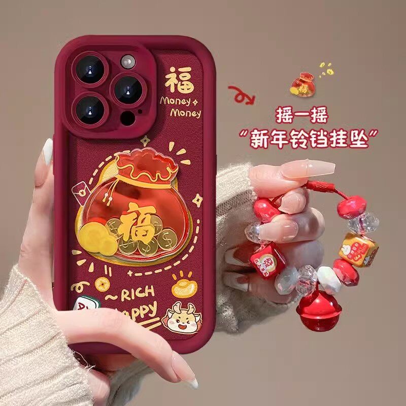 2025新年款福袋钱币适用苹果16promax手机壳iPhone15华为mate70pro新款pura70女OPPOReno13荣耀200软VIVOX200