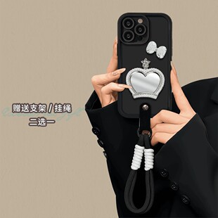 天眼阶梯皇冠补妆镜适用苹果16promax手机壳iphone15/14/13华为mate60pro女P70防摔OPPORneo12/VIVOS19小米14