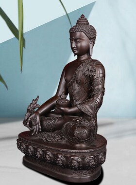 藏传药师像e摆件迷你小像随身带藏传像3寸5寸7寸1尺铜像