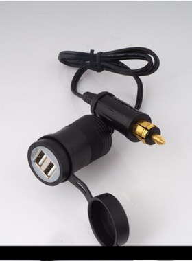 台湾 CLIFF kTOP 欧规防水USB双孔快充手机充电器延长点烟器转接