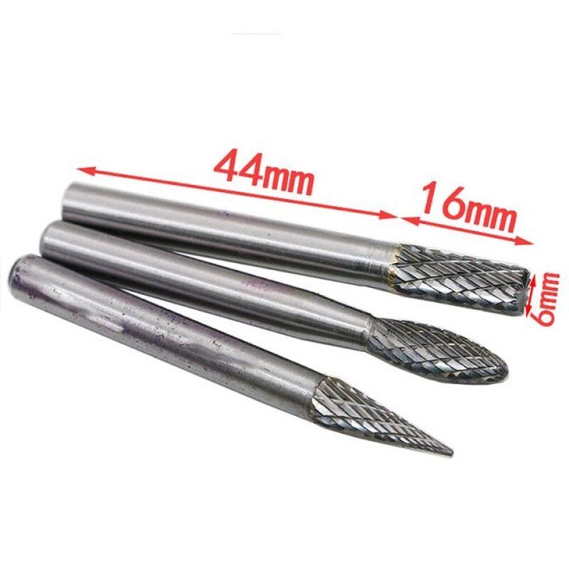10 Sets of Double-Cut Solid CaBrbide Rotary Milling Cutters