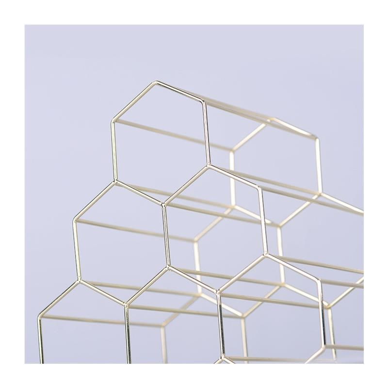 欧式金色铁艺红酒架 ins客厅创意酒柜展L示架 蜂巢吧台装饰摆件,餐饮具,酒架,淘宝优惠券,粉丝福利购,淘宝优惠卷