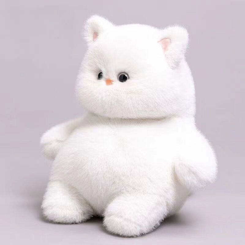 喵它崽猫布偶胖乎乎的白色猫咪哈基米毛绒玩具玩偶娃娃短毛绒 - 实物图