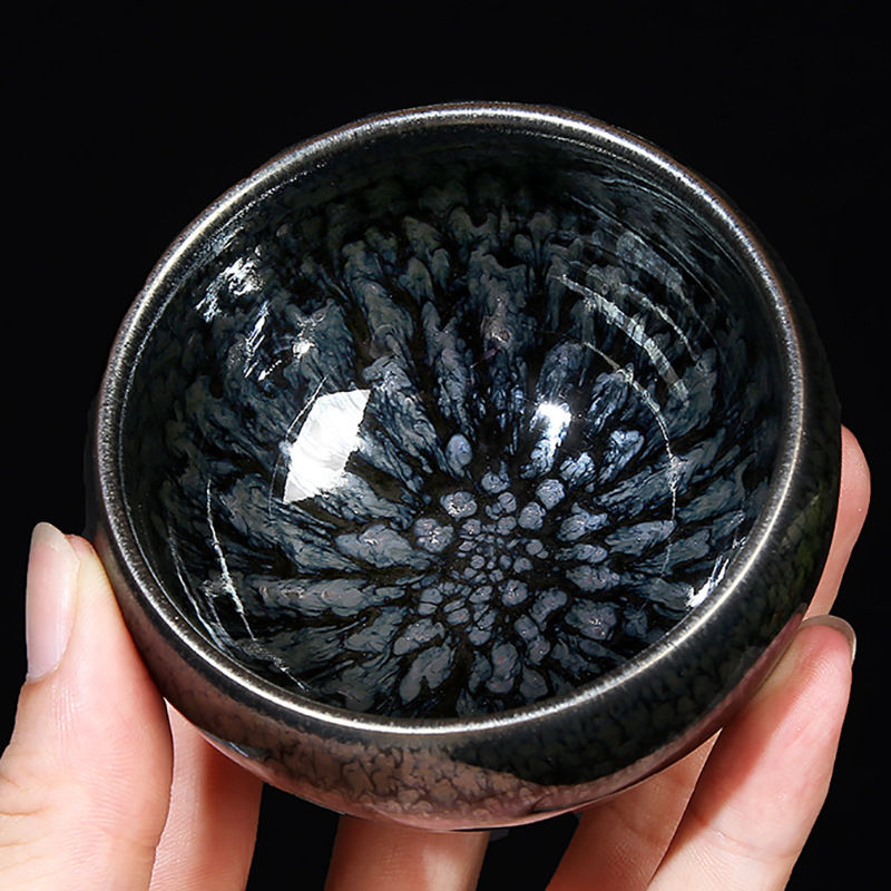 建盏茶杯主人杯百花盏陶瓷大号功夫茶杯兔毫盏杯茶具天目茶盏家用