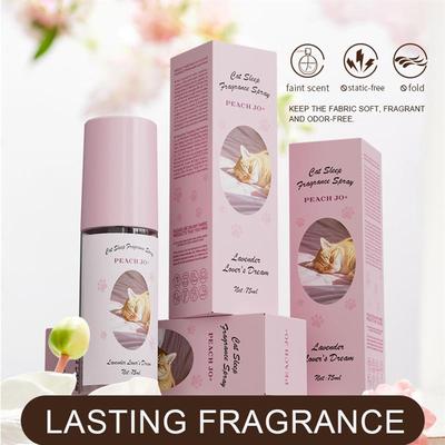 跨境PEACHJO+猫咪睡眠薰衣草香氛喷雾除味喷雾男女香水亚马逊