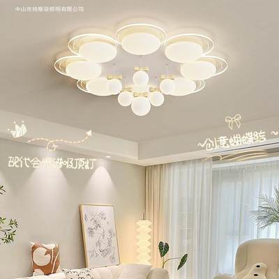 客厅主灯吸顶灯奶油风灯具全屋套餐组合led2024新款现代简约大气