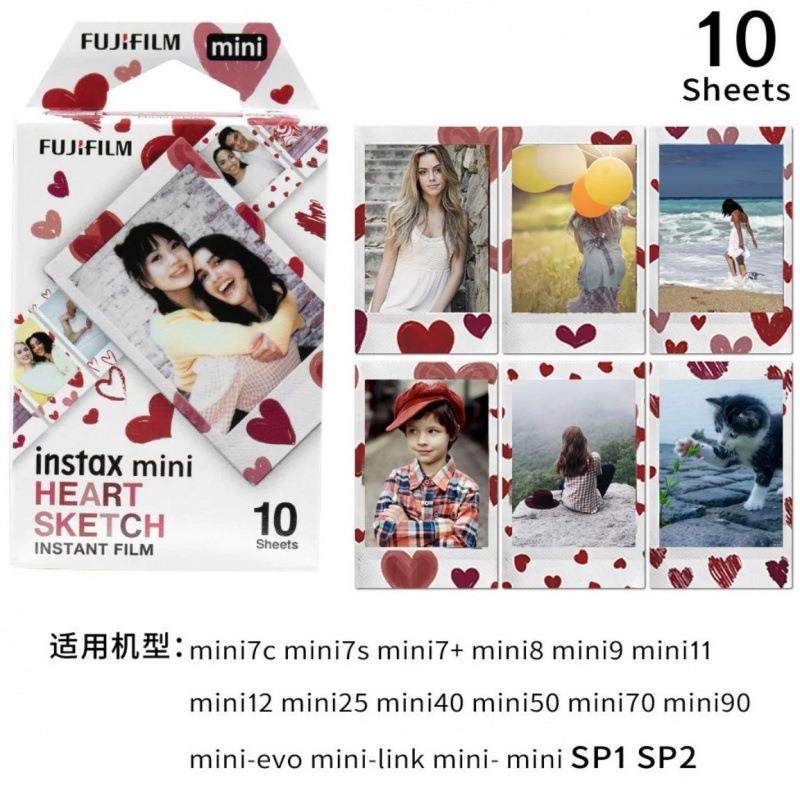 富士拍立得相纸白边彩边3寸MINI相机通用日期新鲜优惠便宜