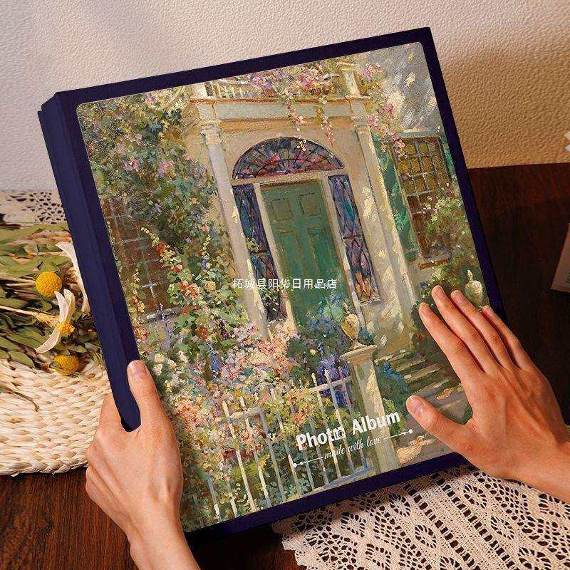 复古风相册本家庭大容量儿童情侣过塑照片收纳插页式5寸6寸纪念册