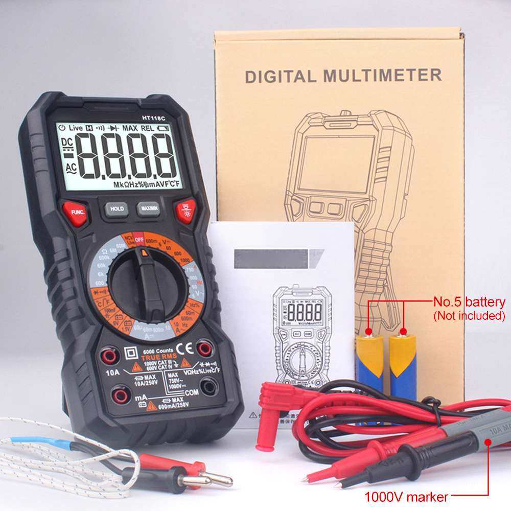 HABOTEST华博HT118C双背光高精度专业数字万用表多功能数显电表