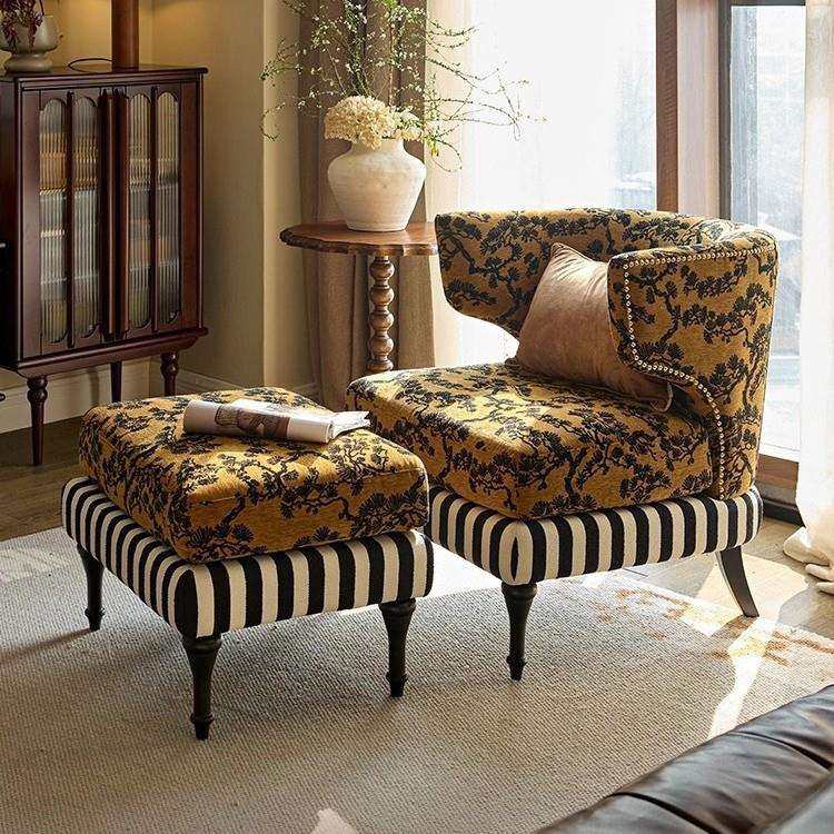 美式轻奢复古单人沙发阳台客厅卧室店铺时尚休闲懒人小沙发椅组合,电子元器件市场,其它元器件,淘宝优惠券,粉丝福利购,淘宝优惠卷