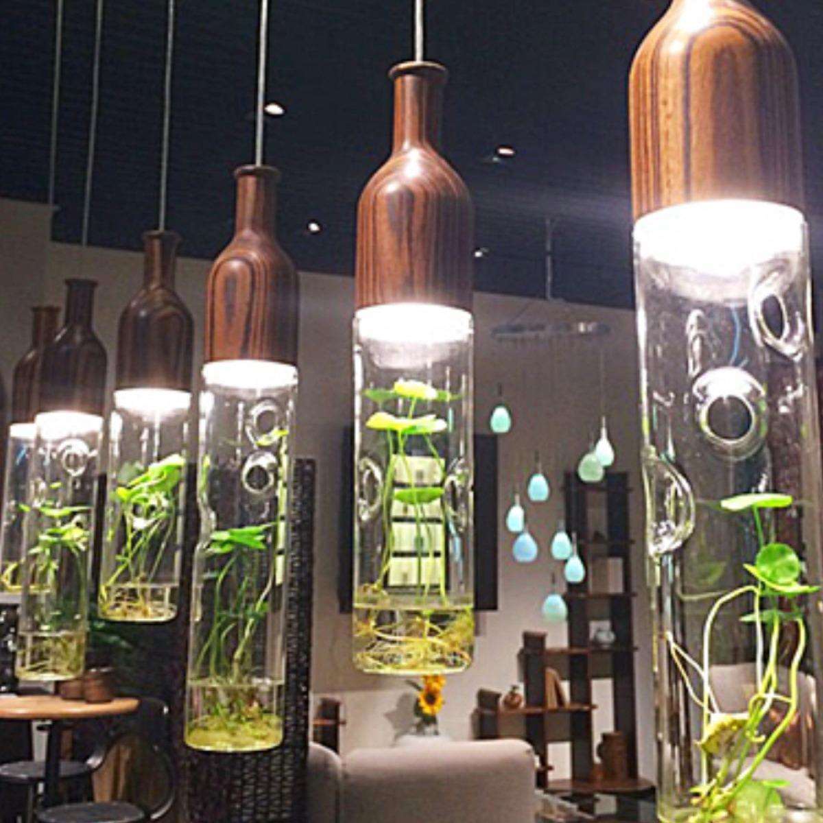 植物单头吊灯创意餐厅个性现代简约吧台过道餐厅灯北欧玻璃餐吊灯