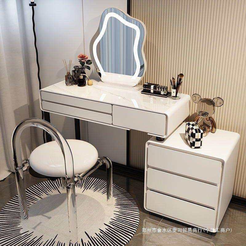实木岩板奶油风梳妆台全实木现代简约化妆台收纳柜桌卧室书桌新款,电子元器件市场,其它元器件,淘宝优惠券,粉丝福利购,淘宝优惠卷