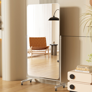 镜子全身穿衣镜女服装店专用试衣镜可移动显瘦美颜落地镜立式家用