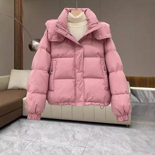棉袄女款大码连帽年棉衣女士2025短款羽绒棉服冬季小个子外套百搭