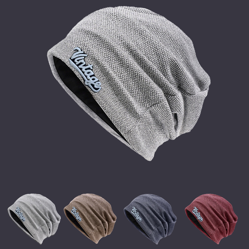 帽子女潮秋冬韩版薄款包头帽头套百搭纯色月子帽冷帽头巾堆堆帽男