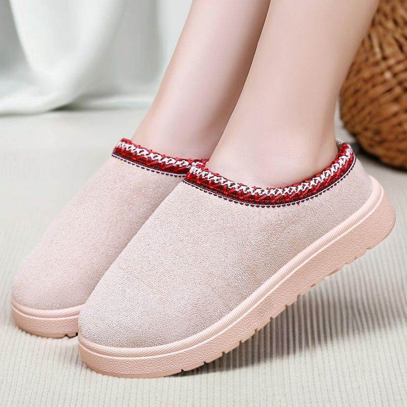 雪地靴女秋冬跨境加绒加厚棉靴软底舒适居家棉拖一脚蹬包头女短靴,女鞋,棉鞋,淘宝优惠券,粉丝福利购,淘宝优惠卷