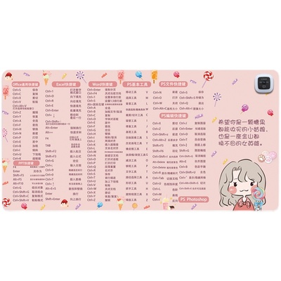 鼠标垫加热保暖快捷键超大取暖垫办公室暖手垫定时恒温电脑暖桌垫
