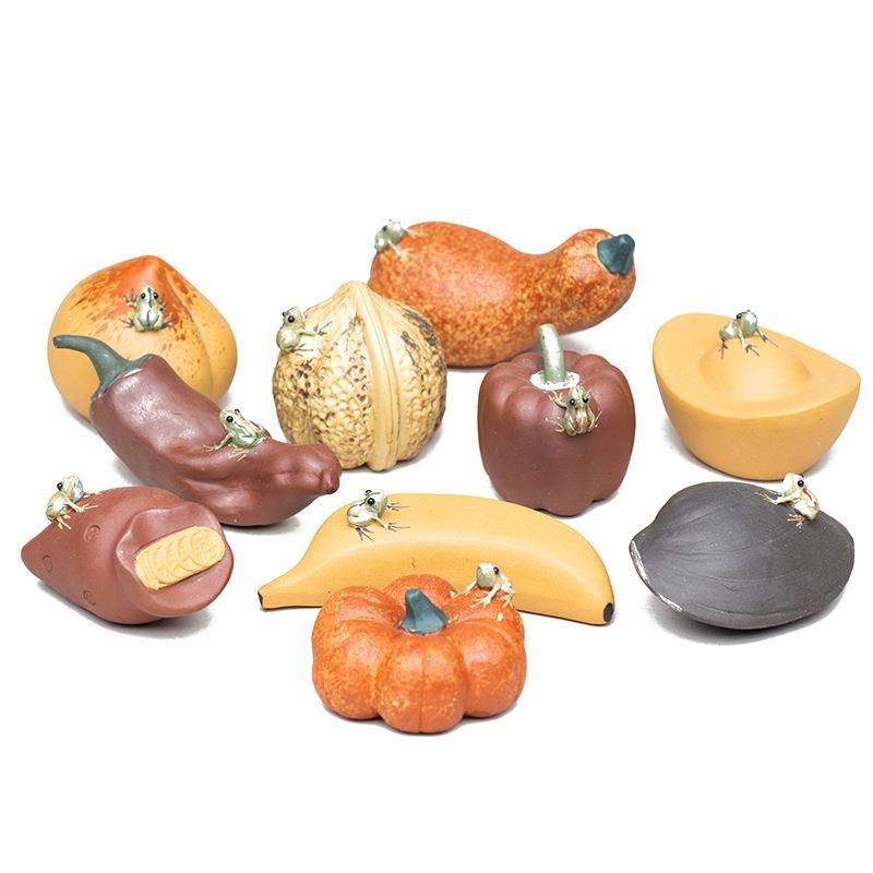 宜兴紫砂茶宠手工喷水青蛙南瓜摆件桃子香蕉茶具配件雕塑可养,餐饮具,茶宠摆件,淘宝优惠券,粉丝福利购,淘宝优惠卷