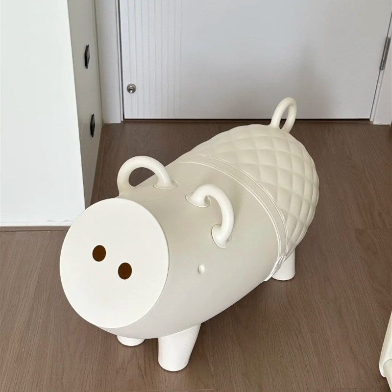 创意小猪落地摆件多功能可收纳可做茶几设计感满满简约风居家摆件