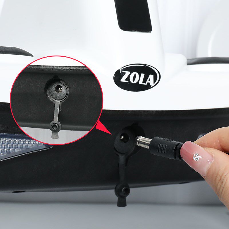 左拉平衡车充电器55V圆头DC通用电动平板车配件领奥54V冲电线三孔