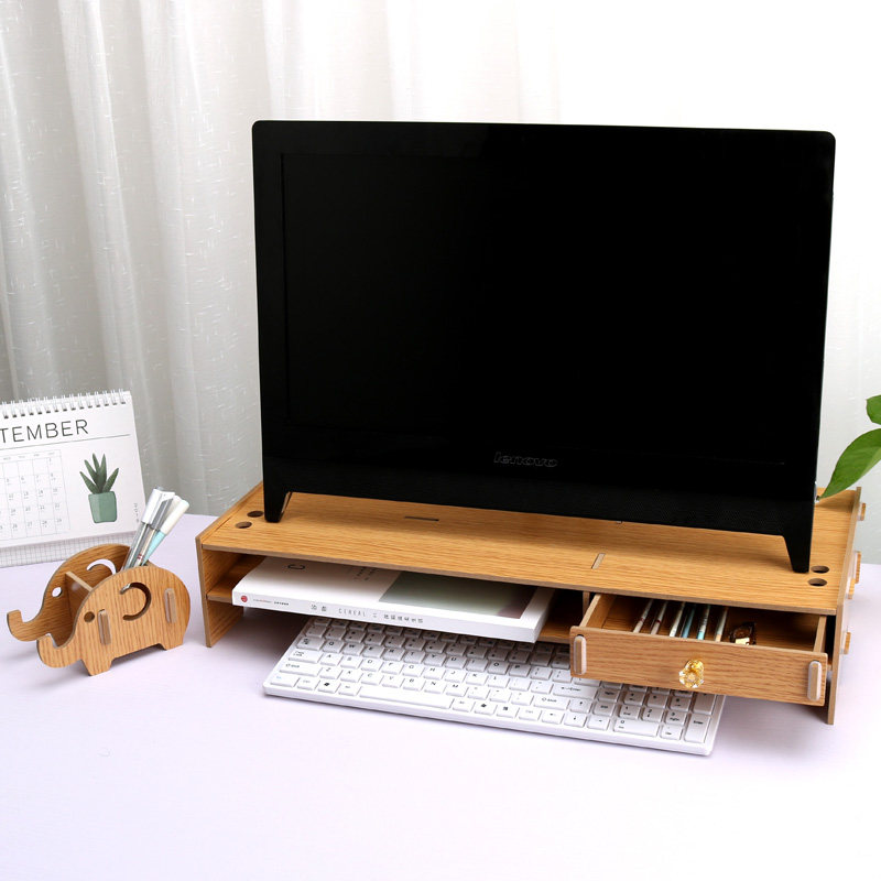 一体机电脑显示器增高架子托架办公室桌面键盘收纳盒抽屉式整理架,收纳整理,桌面收纳盒,淘宝优惠券,粉丝福利购,淘宝优惠卷