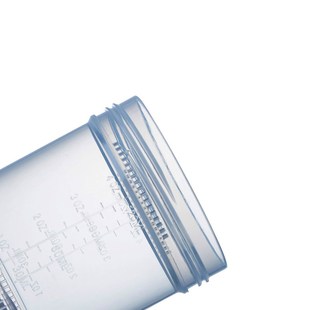 比克曼生物 螺口带盖刻度采样杯 独立无菌尿杯痰杯 标本杯