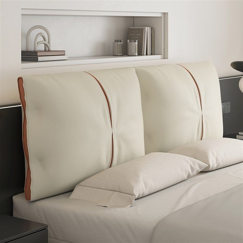 真皮床头软包靠背高级感悬浮无床头靠垫榻榻米大靠枕卧室改造靠包,居家布艺,床头靠垫,淘宝优惠券,粉丝福利购,淘宝优惠卷