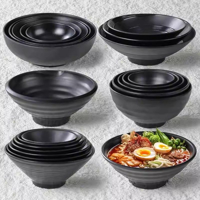 密胺餐具新疆炒米粉专用碗商用麻辣烫碗黑色塑料大碗面馆牛肉面碗,餐饮具,碗,淘宝优惠券,粉丝福利购,淘宝优惠卷