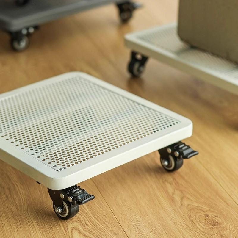 长方形移动花盆托盘网面s万向轮带刹车特大号正方形底座带静音滚