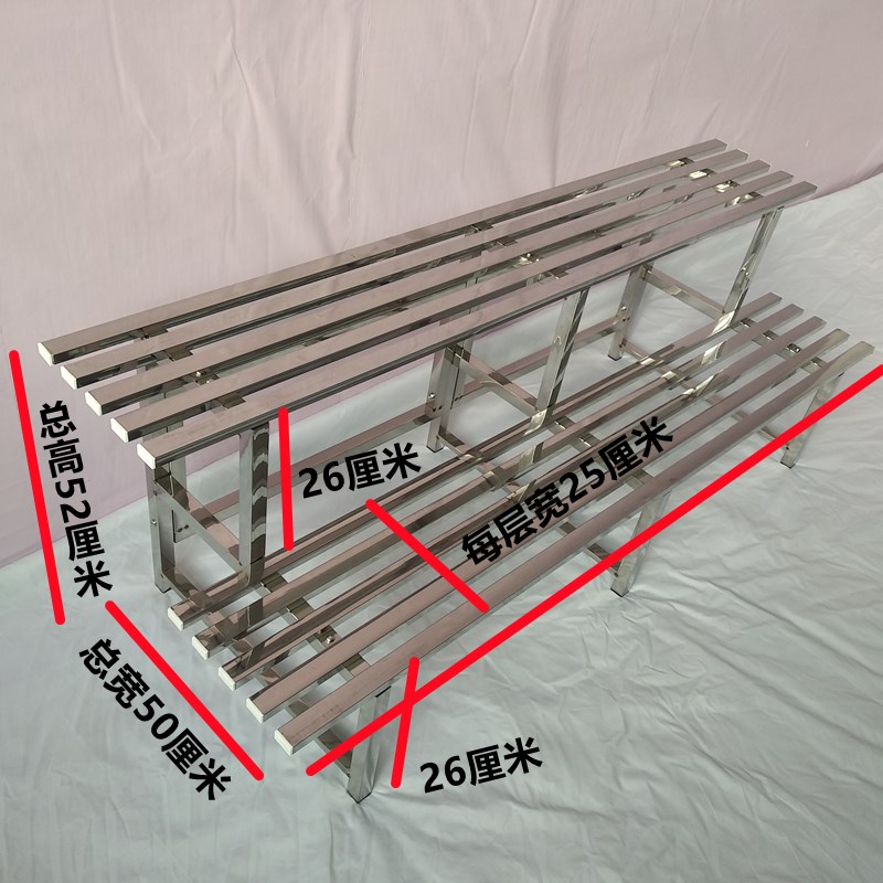 阳台不锈钢花架子加宽大花盆景置物多肉阶梯落地户外庭院室内三层