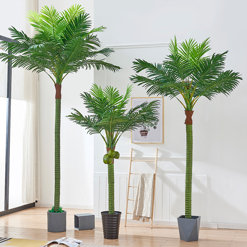大型椰子树仿真植物客厅盆栽落地花装饰H假树室内外绿植棕榈树葵
