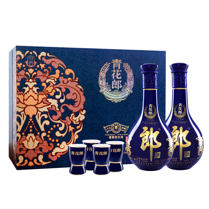 郎酒 青花郎53度酱香型白酒 500ml*2瓶礼盒装 高端商务礼送佳选图片