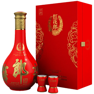 郎酒 红花郎十五礼盒 53度 500ml*1瓶单礼盒 酱香型白酒 新春送礼