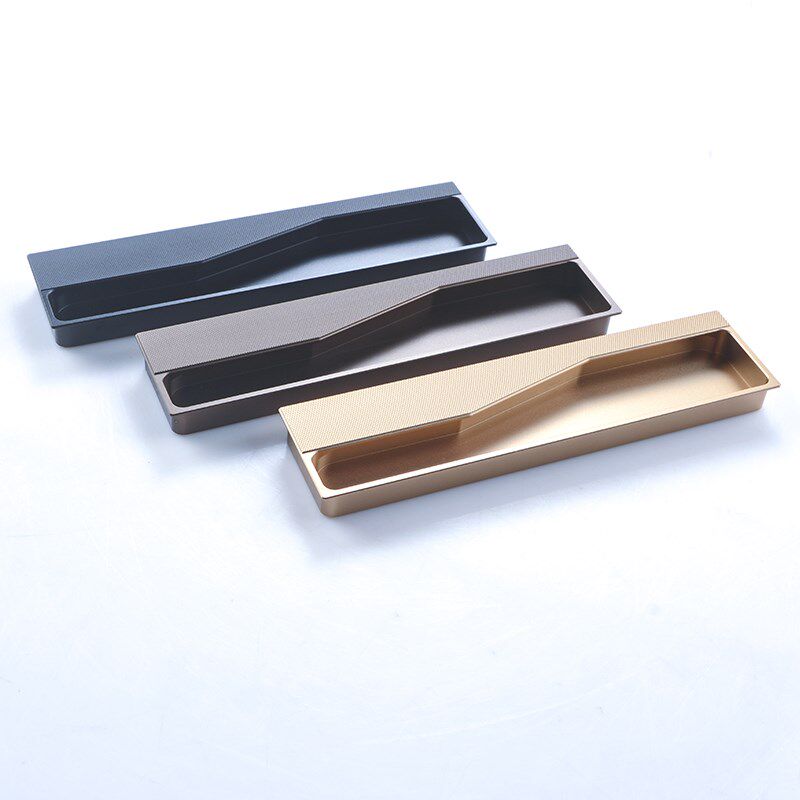 嵌入式衣柜抽屉拉手推拉移门高档门把手开槽橱柜隐形暗藏长款拉手