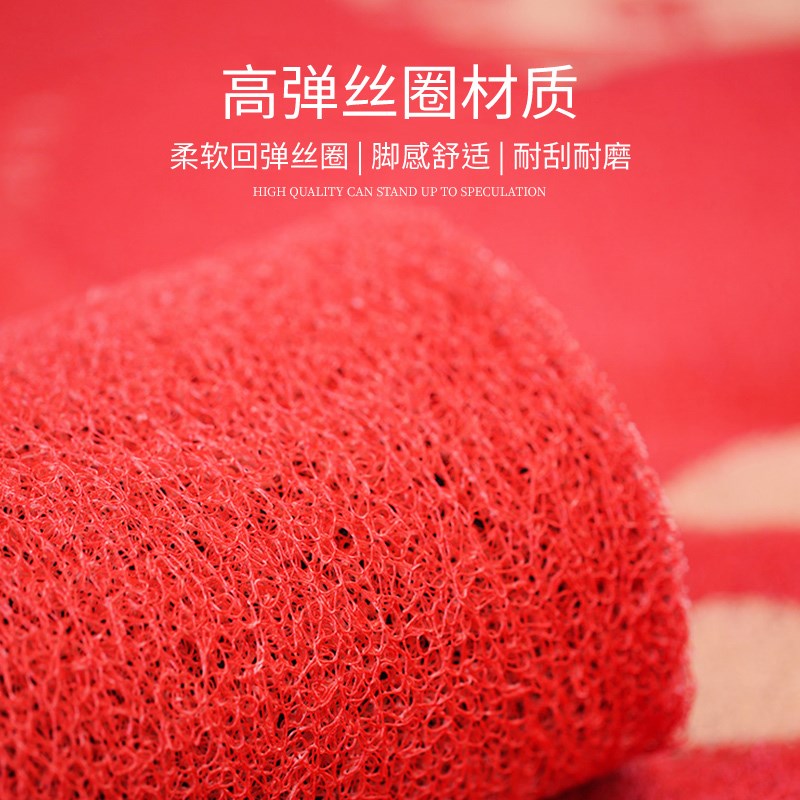 新中式入户门地垫大门外家用进门口丝圈J蹭土门垫加厚地毯可定制