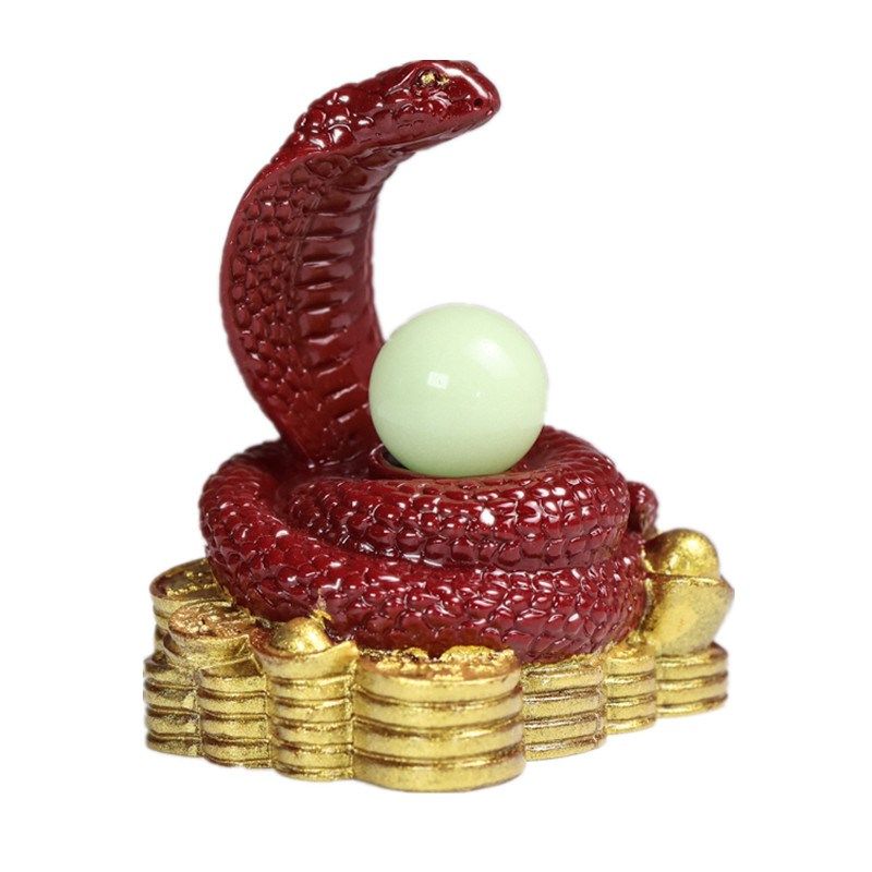 朱砂紫金砂蛇摆件金蛇献瑞大号生肖装饰家居室内蛇仙像工艺摆设