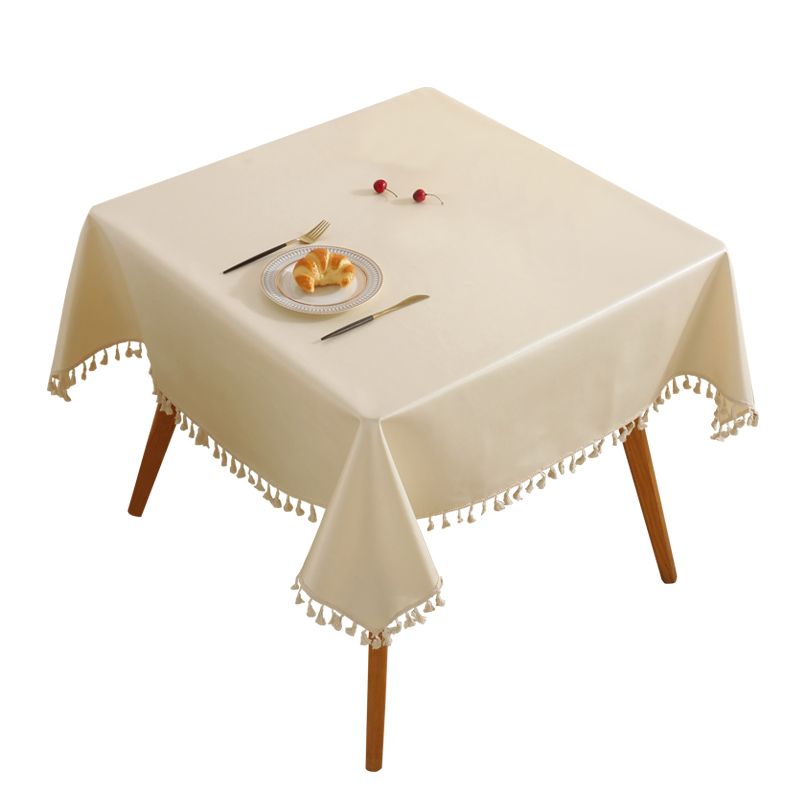 纯色TPU桌布小方m桌台布布艺防水防油防烫桌布正方形家用四方桌布