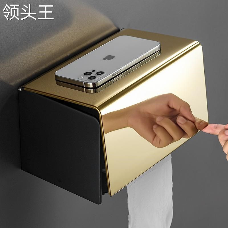 304不锈钢纸巾盒卷纸 家用浴室加厚防水纸巾架 酒店高档厕纸盒