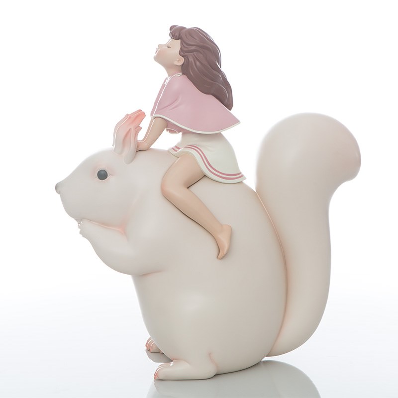 白夜童话松鼠先生少女心礼物y艺术品雕塑送女友书房可爱摆设摆件