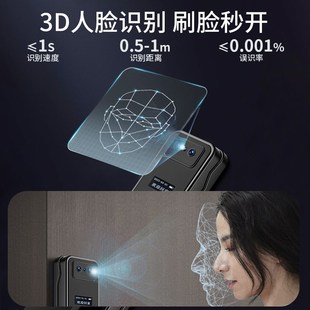 入户门密码 锁可视人脸识别家用防盗门电子锁全自动指纹锁智能门锁